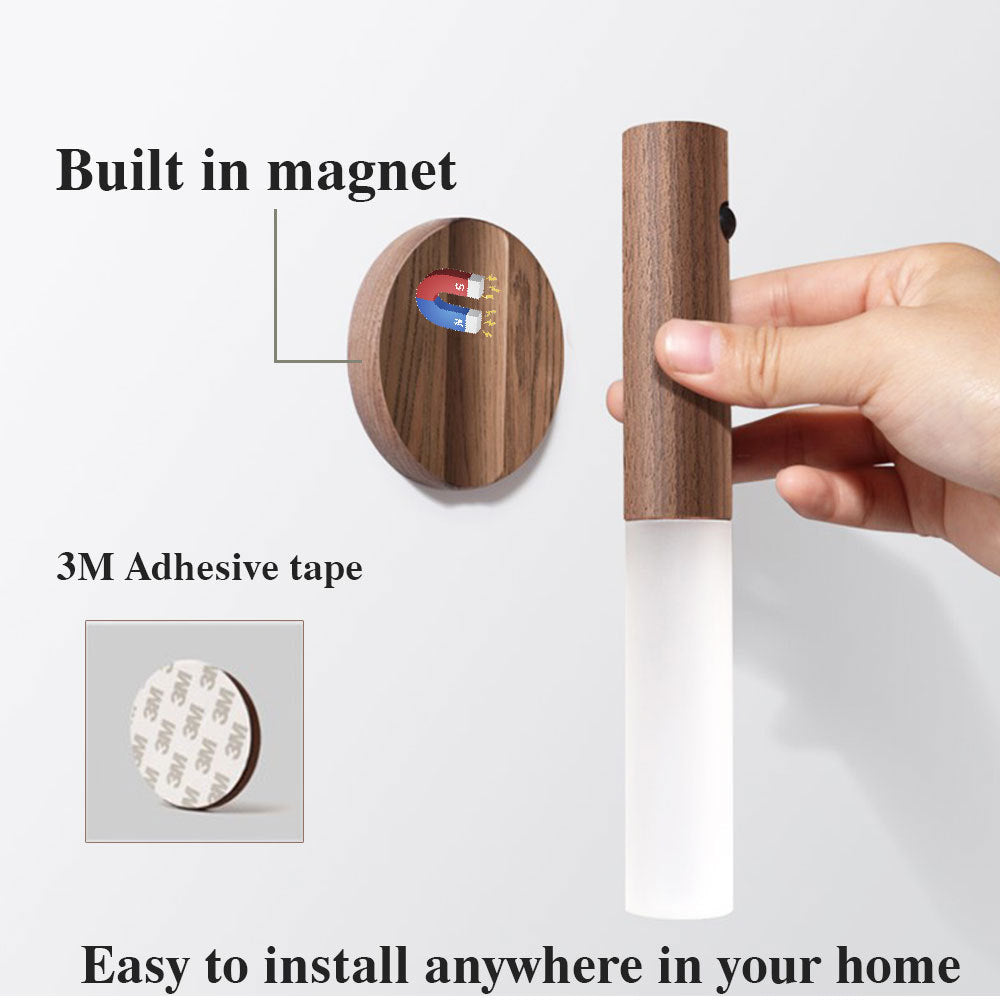 Auto LED USB Magnetic Motion Sensor Wall Light Cabinet Lamp