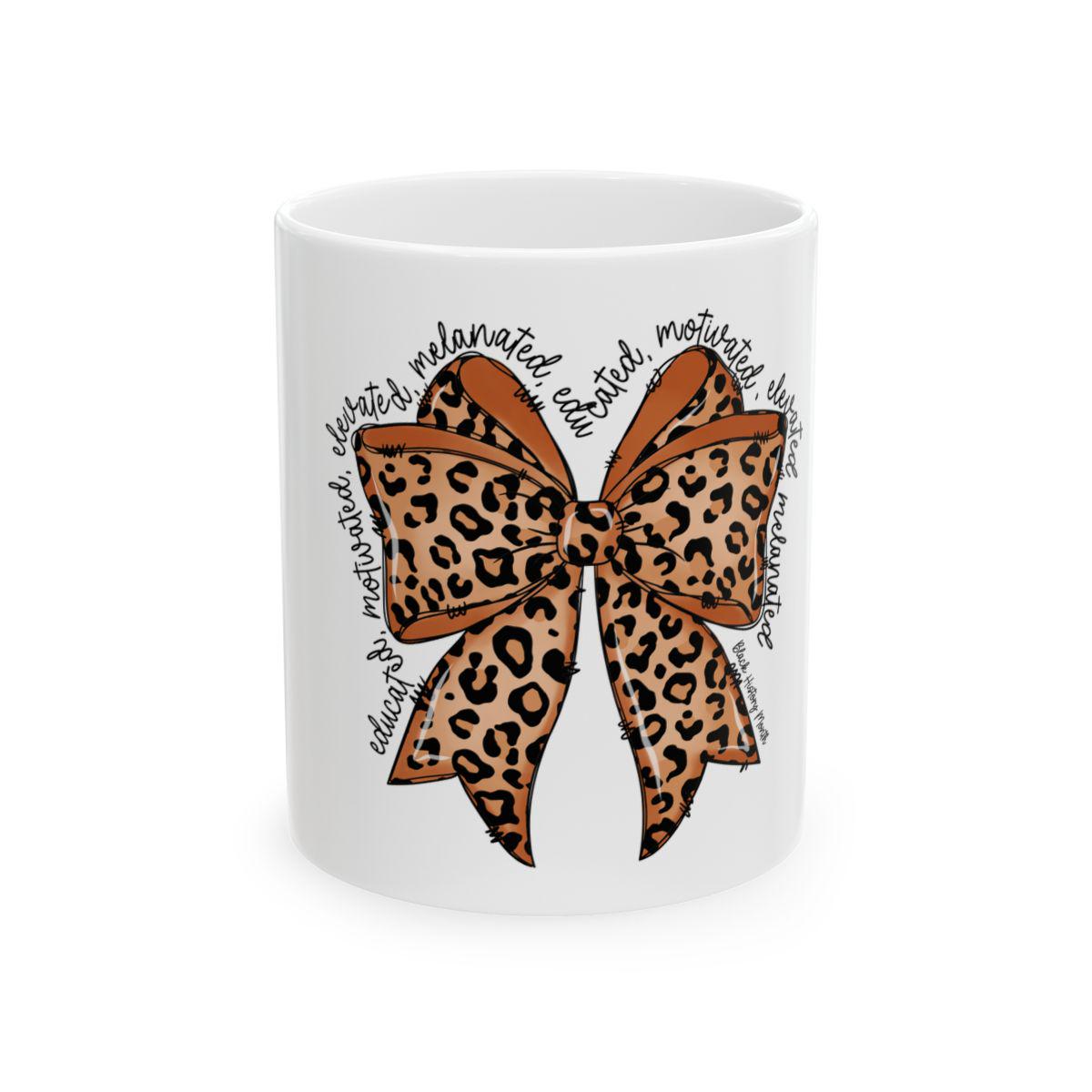 Leopard Print Bow mug