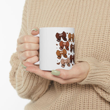 brown bow mug