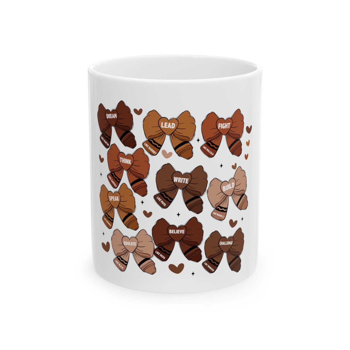 brown bow mug