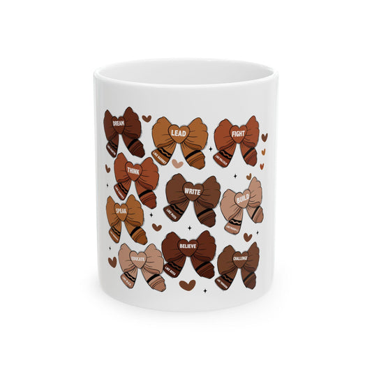 brown bow mug