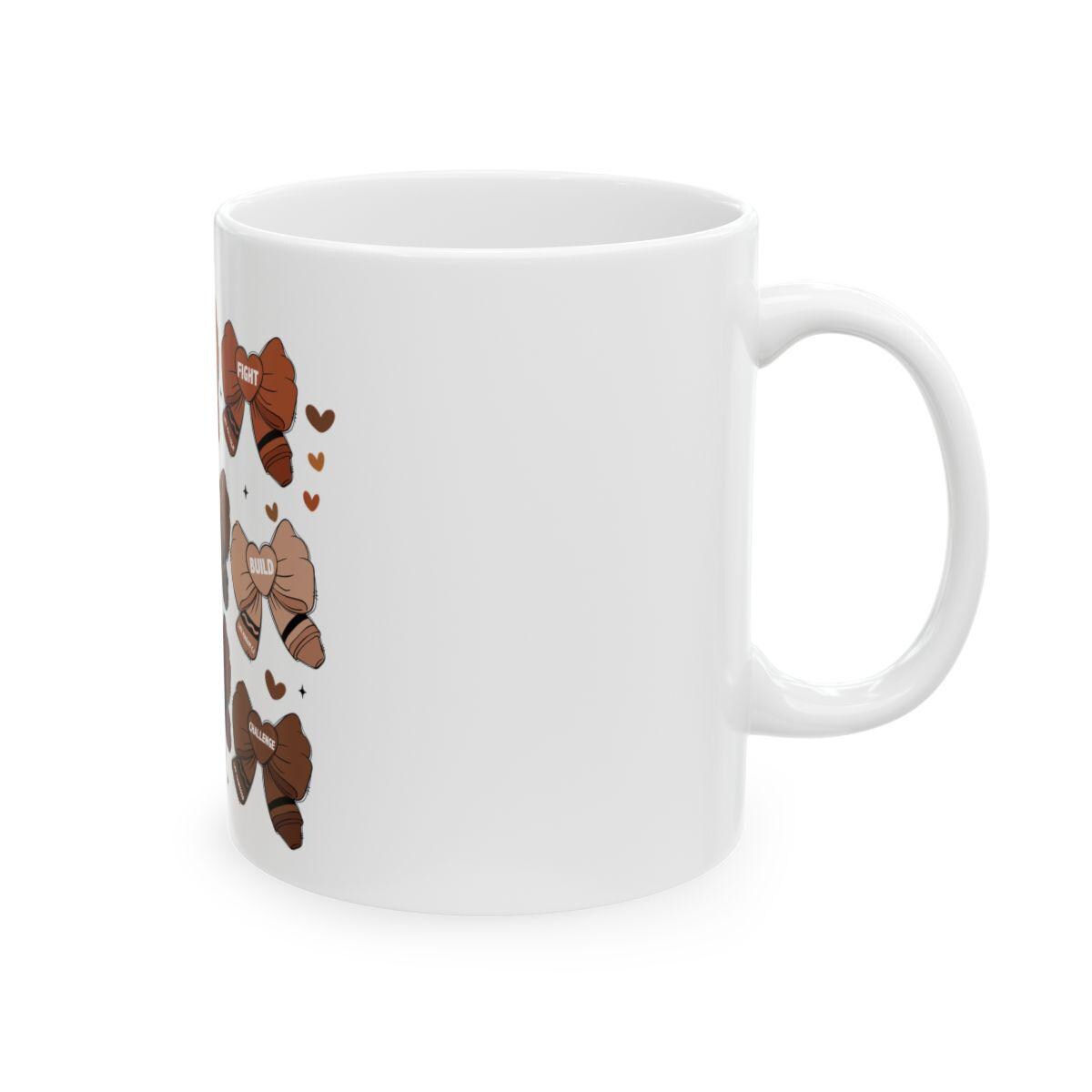 brown bow mug