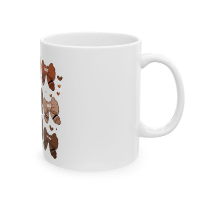 brown bow mug