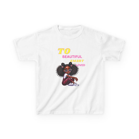 Kids Tee, Cute Little Girl with Bow